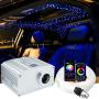 AZIMOM 2021Upgraded Touch Control 10W RGBW Twinkle Fiber Optic Star Ceiling Lights Kits 300pcs*0.03in*9.8ft Fiber Strands Remote APP/ Bluetooth Control Home Car Roof Ceiling Décor