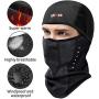 KINGBIKE Balaclava Ski Mask Motorcycle Running Full Face Cover Black (Black(2pack))
