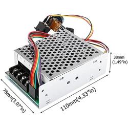 DC Motor Speed Controller, PWM 10-55V 12V 24V 36V 48V 60A, Stepless DC Motor Speed Controller with switch function and LED Display (1 PCS)