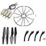 Upgraded Spare Parts Replacement for Syma X5S X5SC X5SW RC Quadcopter Rc Helicopter Copter Toy Motor Main Blade Propellers Propeller Protectors Blades Frame Landing Skid Included Screws Set (Black)