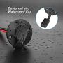ELECTOP SAE Power Socket Sidewall Port, Weatherproof SAE Quick Connect Solar Panel Flush Mount Connector Plug Extension Cable 12AWG with SAE Adapter Screws for Solar Generator Battery Charger(2 Pack)