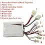 Vbestlife Brushed DC Motor Speed &Controller, Throttle Twist Grips E-Bike Scooter Tricycle Speed Controller Motor of 500W 24V 36V 48V(500W 36V)