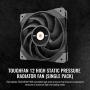 Thermaltake ToughFan 12 High Static Pressure 2000 PWM, Metal-Reinforced Motor Hub, Gen.2 Hydraulic Bearing 120mm Case/ Radiator Fan (Single Pack) CL-F117-PL12BL-A