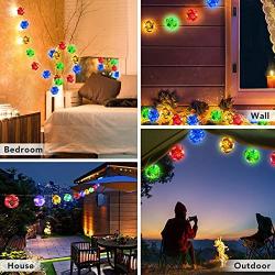 AceList 20 LED Globe Ball Mirror String Lights, 10ft USB&Battery Powered Fairy Lights, Ramadan decoration Lighting for Halloween Christmas Gifts Tree Decorations Outdoor Indoor Patio Party Yard Garden