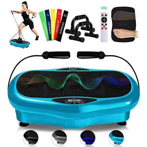 FITPULSE PRO Vibration Plate Exercise Machine - Dual Motor Vibration Platform Machine Vibrating Platform - Body Vibration Machine Vibrating Machine Vibration Plates Black Vibrating Plate