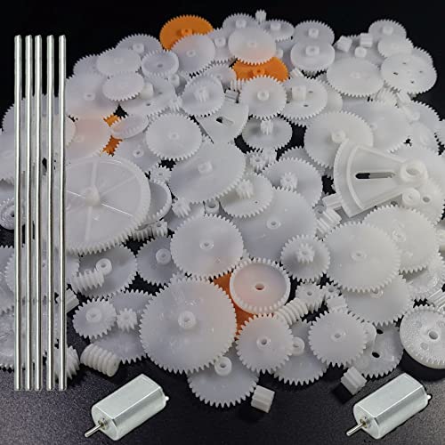 200pcs 0.5 Mold Plastic Motor Gears Small Set Plastic Crown Gear Single Double Reduction Gear Worm Gear Electric Motor
