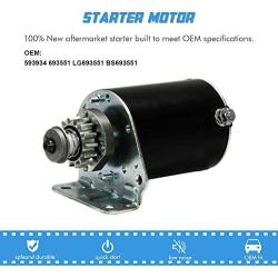 Starter Motor Replacement for Cub Cadet 14.5 16 16.5 17 17.5 18 18.5 HP 1999-2006 John Deere 1998-2010 Sabo 2002-2011 Scotts 2000-2005 Toro 1999-2010, 693551 LG693551