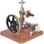 Teerwere Stirling Engine Motor Mini Inline Double-Cylinder Swing Steam Engine Model for Within 40cm Retro Boat Models Physics Steam Power Toy (Without Boiler) (Color : Gold, Size : One Size)