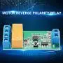 Motor Reverse Polarity Relay, DC 5V 6V 9V 12V Motor Forward and Reverse Delay Module, Time Adjustable DPDT Relay, Reverse Polarity Module, 2A Drive Current