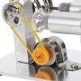Garosa Stirling Engine Model, Stainless Steel Heat Steam Engine Physical Power Generation Experimental Tool Gift for Home School Kids Education