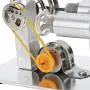 Garosa Stirling Engine Model, Stainless Steel Heat Steam Engine Physical Power Generation Experimental Tool Gift for Home School Kids Education Garosa Stirling Engine Model, Stainless Steel Heat Steam Engine Physical Power Generation Experimental Tool Gift for Home School Kids Education