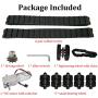 Smart Robot Metal Tank Chassis Kit with 2pcs Pure Rubber Tracks for Arduino, 10kg Large Load Remote Control Crawler Tank Chassis Platform T007 Off-road Vehicle and 12V A58SW-555 Motor for Adults Teens
