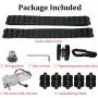 Smart Robot Metal Tank Chassis Kit with 2pcs Pure Rubber Tracks for Arduino, 10kg Large Load Remote Control Crawler Tank Chassis Platform T007 Off-road Vehicle and 12V A58SW-555 Motor for Adults Teens