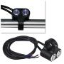 Handlebar Controller Switch Assembly,7/8inch 22mm Motorcycle Handlebar Switch Headlight Brake Fog Light ON/Off with Indicator Light (Blue Self-Locking)