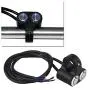 Handlebar Controller Switch Assembly,7/8inch 22mm Motorcycle Handlebar Switch Headlight Brake Fog Light ON/Off with Indicator Light (Blue Self-Locking)