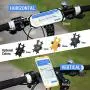 Bike Phone Mount, Motorcycle Cell Phone Holder– Universal Any Phone or Bicycle Handlebar, Non-Slip Shockproof Bike Phone Holder for Stem Mounting 4