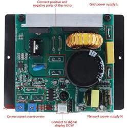 BTER Lathe Control Board, AC110/240 Mini Universal Electronic Motor Circuit Boards with Overload Protection, Replacement Easy to Install Lathe Speed Controller for Househould DC 0-180V Output