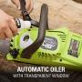 Greenworks 48V 16-inch Brushless Cordless Chainsaw, (2) 4.0Ah USB Batteries (USB Hub) and Dual Port Rapid Charger Included, CS48L4411