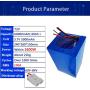 Jieoto 72V Motorcycle Battery Pack, Lithium-Ion Rechargeable Battery, 20Ah 30Ah 40Ah 50Ah 60Ah E-Bike Battery Pack, with BMS and Charger, for 1000W-5600W Bike Motor