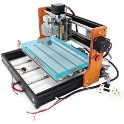 Upgraded 3018 Pro CNC Router Kit with Offline Controller GRBL Control DIY Mini Desktop with 3 Axis Limit Switches & Emergency Stop Cutting Wood Acrylic PVC PCB Milling Engraving Machine