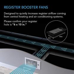 AC Infinity AIRTAP T6, Quiet Register Booster Fan with Thermostat Control. Heating Cooling AC Vent. Fits 6