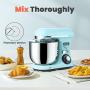 Yoifo 7 Speed Stand Mixer（inclued P Speed）- Peak Power 600W Kitchen Electric Mixer，4.75-QT Tilt-Head Food Mixer with Dough Hook, Whisk, Beater & BPA-Free Dust Cover (Blue)