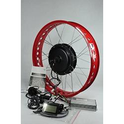 NBpower 48V/52V 1500W Rear Wheel Fat Tire Electric Bike Kit，1500W Fat Brushless Gearless Motor for Electric Beach Bike