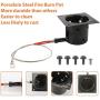 Unidanho Fire Burn Pot and Hot Rod Ignitor,Auger Motor,Grill Induction Fan Kit,Replacement Parts with Screws and Fuse for Pit Boss and Traeger Wood Pellet Grill