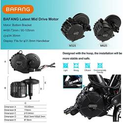 BAFANG M625 M325 Mid Drive Motor : Newest 50.4V 1000W 750W 500W Electric Bike DIY Conversion Kit with 19.6Ah Battery & DPC181 Bluetooth Display, Latest 8FUN Mid Drive Kit for 68mm 100mm Bottom Bracket