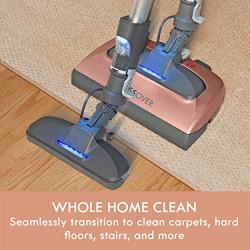 Kenmore BC7005 Friendly Crossover Bagged HEPA Canister Vacuum Cleaner 2-Motor Power Suction with Pet PowerMate, Extended Telescoping Wand, Retractable Cord, and 4 Cleaning Tools, Rose Gold