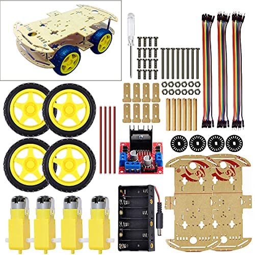 Robot Smart Car Board Starter Chassis Kit Compatible with Arduino DIY Pi/Uno R3 Project