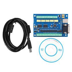 Fafeicy MACH3 USB Interface Board, Motion Controller Card,USB 12-24V 5 Axis 100KHz Motion Controller Card Breakout Board with Handwheel Interface