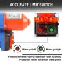 UYGALAXY Greenhouse Film Roll Up Motors with Limit Switch (2 Packs) + Transformer Controller Joint Box (AC110V to DC24V) for Greenhouse Ventilation,Automatic Venting