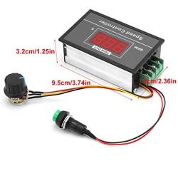 PWM DC Motor Speed Controller, Motor Speed Regulator Power Controller 6-60V 12V 24V 36V 48V 30A with LED Digital Display Slow Start/Stop Revolving Speed Time Adjustable