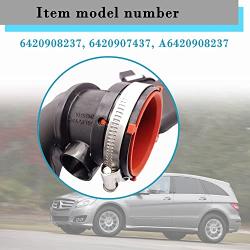 OKAY MOTOR 6420908237 Air Turbo Intake Pipe w/Mass Air Flow Sensors for 2007-2013 Mercedes X164 W164 W211 W251 E320 E350 GL320 GL350 ML320 ML350 R320 R350 6420907437 3.0L V6 Engine Air Duct