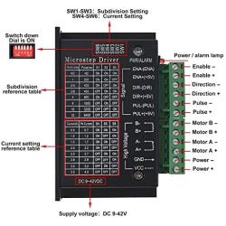 Stepper Motor Driver TB6600 Nema 23 Nema 34 42/57/86 Nema17 4A DC9-40V 1 axis Stepping Motor CNC Engraving Machine
