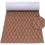 Hzkaicun EVA Foam Faux Teak Boat Decking Sheet Motor Boat Flooring Boat Decking Flooring 6MM Marine Decking Eva Foam Faux Teak Decorative Board Eva Foam Boat Flooring Non-Slip 74.8