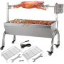 VEVOR 45W Rotisserie Grill Roaster, 37 Inch BBQ Small Pig Lamb Rotisserie Roaster, Max Capacity 88 lbs for Camping Outdoor Barbecue