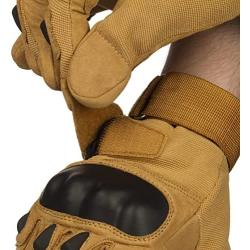 Gearyte Tactical Full Finger Gloves with Hard Knuckle Protection for Airsoft Shooting Hiking ATV Motorbike Hunting