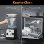 Blender Aeitto Cuisine, Blender pour Shakes et Smoothies avec Moteur 1500W, Capacité 72 Oz Grande, Blenders Professionnels de Bureau pour Écraser la Crue, Boissons Glacées Blender Aeitto Cuisine, Blender pour Shakes et Smoothies avec Moteur 1500W, Capacité 72 Oz Grande, Blenders Professionnels de Bureau pour Écraser la Crue, Boissons Glacées