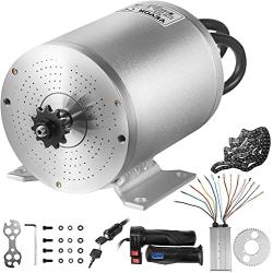 VEVOR Electric Brushless DC Motor,72V 3000W Brushless Electric Motor,4900RPM Brushless Motor Kit,w/Controller and Throttle Grip for Electric Scooter E Bike Engine Motorcycle DIY Part Conversion Kit