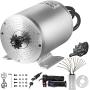 VEVOR Electric Brushless DC Motor,72V 3000W Brushless Electric Motor,4900RPM Brushless Motor Kit,w/Controller and Throttle Grip for Electric Scooter E Bike Engine Motorcycle DIY Part Conversion Kit