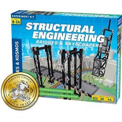 Thames & Kosmos Structural Engineering: Bridges & Skyscrapers | Science & Engineering Kit | Build 20 Models | Learn About Force, Load, Blue & Motors & Generators Multi, 8.9