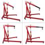 HTTMT- Engine Motor Hoist Cherry Garage Lifting Picker Crane Lift 4000 lb Capacity Red Cherry Picker Jack Engine Hoist With Hook [P/N: ET-CAR-FIX005-2T-RED]