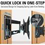 Mounting Dream UL Listed Lockable RV TV Mount for Most 17-43 inch TV, RV Mount for Camper Trailer Motor Home Boat Truck, Full Motion Unique One Step Lock RV TV Wall Mount, VESA 200mm, 44 lbs, MD2210