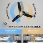 Smart Ceiling Fan with Light, Indoor/Outdoor Ceiling Fan, Compatible with DC Motor,10-speed,8 Hours Timer, Works with Remote Control/Alexa/Google Home/Siri,Schedule (52