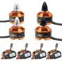 JMT Mini Multi-Rotor 1806 2400KV CW CCW Brushless Motor for DIY 2-3S 250 Mini Drone FPV CC3D 260 330 RC Quadcopter (2CW+2CCW+4ESC)
