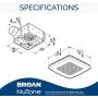 Broan-NuTone AER110RGBL ChromaComfort 110 CFM Ventilation Fan with 24 Color Selectable LED, 1.5 Sones, ENERGY STAR Certified, White