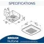 Broan-NuTone AER110RGBL ChromaComfort 110 CFM Ventilation Fan with 24 Color Selectable LED, 1.5 Sones, ENERGY STAR Certified, White