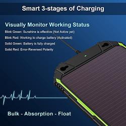 5W 12V Solar Battery Charger & Maintainer, Waterproof 5 Watt 12 Volt Solar Power Trickle Charger, Built-in Intelligent MPPT Charge Controller for Car, Boat, RV, Motorcycle, Marine, Automotive, ATV